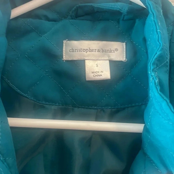 Christopher & banks teal colored quilted vest size small - Picture 2 of 6
